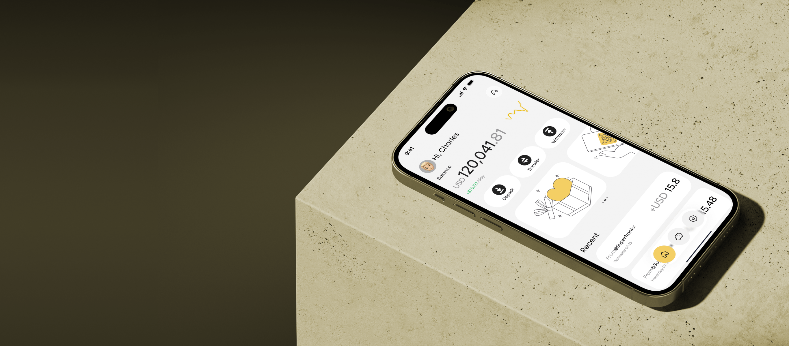 Laptop with colorful display